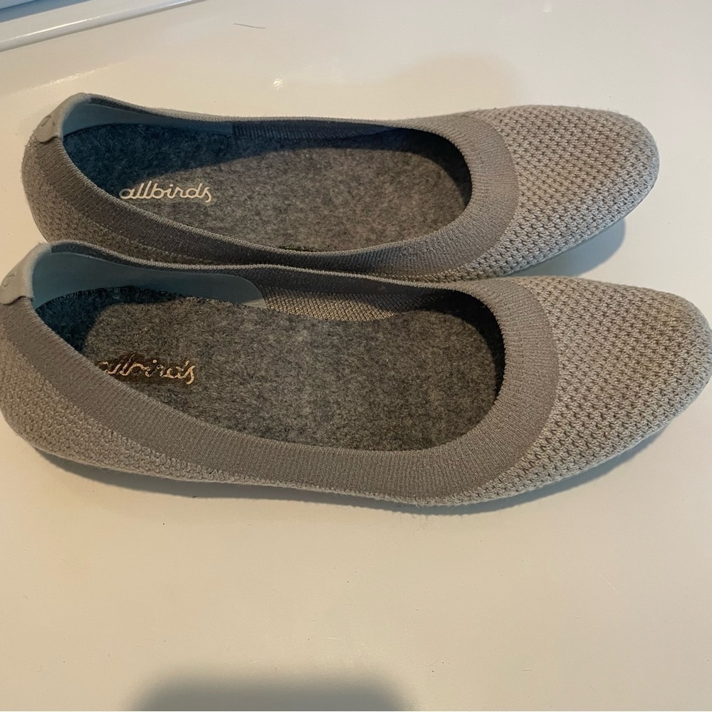 Allbirds Tree Breezers Ballet Style Flat Slip On Mist Grey Washable